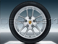 Jantes en alliage 18' Cayman et pneus d'hiver Porsche d'origine pour 981 Boxster / 981 Cayman - 98104460025, 98104460026, 98104460005, 98104460006