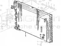 Radiador Aire Acondicionado (Air Con) . Manual Porsche 928 1987-91 - 92857301106, 8FC351217211, 92857302100