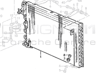 Radiator Air Conditioning (Air Con) . Porsche 928 1987-91 Manual - 92857301106, 8FC351217211, 92857302100