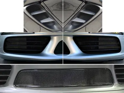 Kühler- und Seitengitter-Kit für vordere Stoßstange Porsche 718 S
