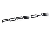 Targhetta posteriore «PORSCHE» in colore nero (lucido). PorscheMacan - 95B04480281041, 95B04480281