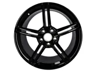 Rear 21-inch Mission E Design Alloy wheel,  in Jet Black Metallic.  Porsche 9J1 Taycan - 9J1601025AAC9X, 9J1601025AA, 9J1601025ABC9X, 9J1601025AB