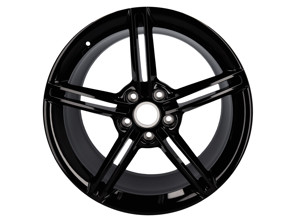 Achterkant 21 inch Mission E Design lichtmetalen velg, in Jet Black Metallic. Porsche 9J1 Taycan - 9J1601025AAC9X, 9J1601025AA, 9J1601025ABC9X, 9J1601025AB