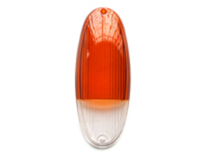 Indicator lens, front, Amber / Clear. Porsche 914 - 91463193710/1, 91463193710 - P14914, 1695451400