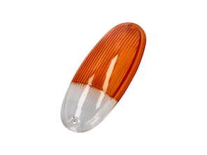 Indicatorlens, voorzijde, Amber / Helder. Porsche 914 - 91463193710/1, 91463193710 - P14914, 1695451400