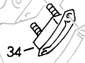 Supporto trasmissione posteriore. Porsche 356 - 35620515