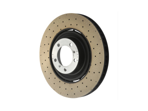 Brake disc rotor Front, Light Weight drilled, 408x36mm. Porsche 992.1 Carrera GTS / Turbo - 992615301T, 992615302T - PFL49215, PFR49216