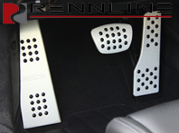 Rennline Aluminium 3-teiliges Pedalset mit Gummigriff. Porsche 981 / 718 / 991 / 991.2 PDK - P7162101, P71.62.101