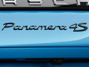 Badge Arrière 'PANAMERA 4S', en Noir. Porsche 971 Panamera 2017>> - 971044880041