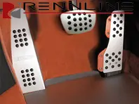 Rennline Aluminium 3 Piece Pedal Set Rubber Grip. Porsche 996/997/Boxster/Cayman TIPTRONIC/PDK - P716259, P71.62.59