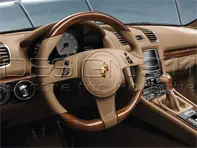 Multi-function steering wheel in Mahogany. Porsche 991 / 981 Boxster / 981C Cayman - 99104440003, 99104440004, 99104440005