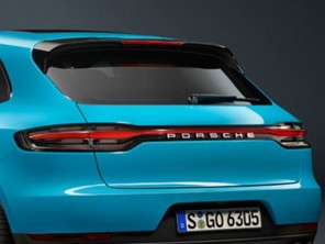 后尾门改装套件，适用于 Macan MKI - 标准灯银色 PORSCHE 铭文 - 95B827041BYGRV, 95B04490500