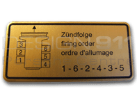 Ordre de tir des autocollants. Porsche911 69-78 / 930 75-77 / 914 - 90100650200