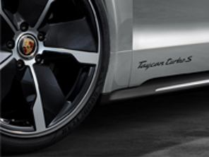 Model designation on doors. Porsche Taycan Turbo / Turbo S - 9J104480002, 9J104480002041, 9J10448000284A, 9J104480002V04, 9J10448000224K
