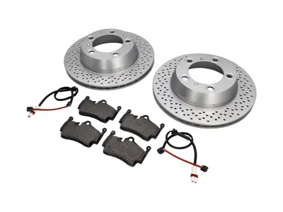 Pastiglie freno POSTERIORI e pacchetto disco freno Porsche 987 Boxster / 987C Cayman - 98735240101, 98735293903, 98761267601