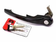 Door handle in black complete with lock & keys. Porsche 911 1978-89 / 964 - 91153894107, 91153894207