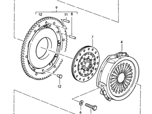 离合器套件。保时捷 928 Sachs 2 x 离合器片，1 x 压板 - 92811691100, 300512001, 92811601136, 92811601135, 92811603127