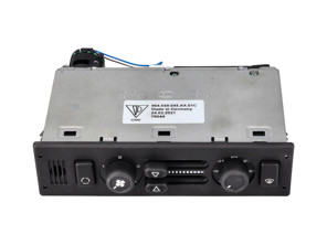 Heating / Ventilation control switch LHD, Black. Porsche 964 C2 / C4 without A/C - 964659045001DB, 9646590450101C, 964659045X1DB, 964659045AX01C, 964659045AU01C