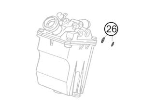 Joint torique et collier de serrage du réservoir de direction assistée AD10. Porsche 996 GT3 CUP. - 99923054440