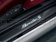 Listelli sottoporta in carbonio con logo, illuminati. Porsche 981 Boxster / 718 (982) Boxster - 98104480030, 98104480031