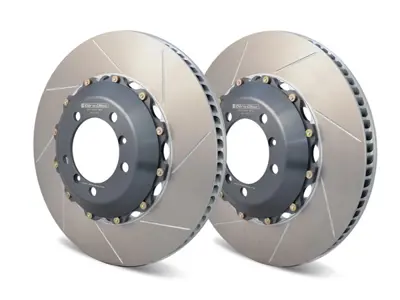 Disco de freno / rotor ranurado 2 piezas trasero Porsche 993 turbo - 99335204500, 99335204600