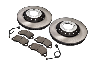 Pack plaquettes et disques de frein avant. Porsche Cayenne S Coupé 9YA. Dimensions des disques : 390 mm x 38 mm. - 9Y0615301AB, 9Y0615302AB, 9Y0698151T, 9Y0907253B