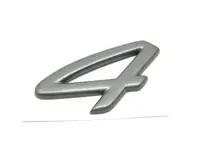 4 - Plakette, Silver Titanium für Porsche 997 C4 - 99755924100, 997.559.241.00