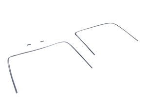Rear screen chrome moulding trim kit genuine. Porsche 911 1965 to 1983 - 64454192106, 90154591220, 90154591120