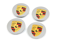 Copriruota con stemma colorato per Porsche (Set di 4) - 00004460707