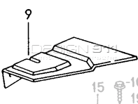 Rear bumper panel support. Porsche 993 C2S / C4S / TURBO - 99350411502GRV, 99350411602GRV
