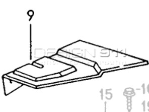 Supporto pannello paraurti posteriore. Porsche 993 C2S / C4S / TURBO - 99350411502GRV, 99350411602GRV