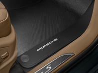Alfombrillas de carbono con ribete de piel. Porsche Macan 2017>> LHD - 95B04480243