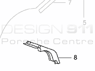 Achter 1/4 Paneel Pakking. Porsche 996 1998-05 - 99650490700, 99650490800