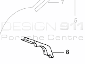 Rear 1/4 Panel Gasket. Porsche 996 1998-05 - 99650490700, 99650490800