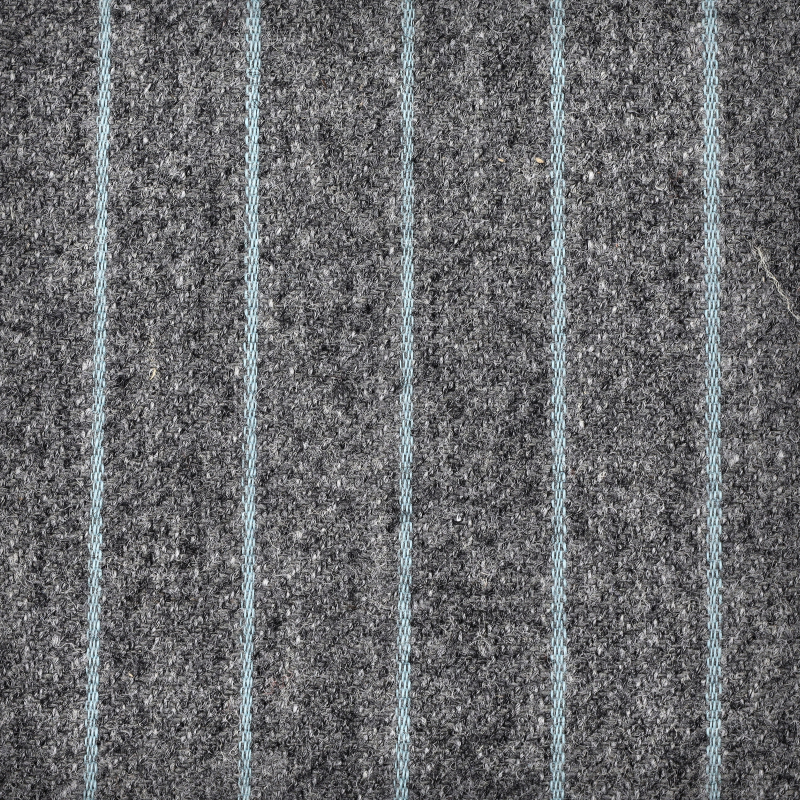 Pinstripe - Flanella - Righe grigio/turchesi
