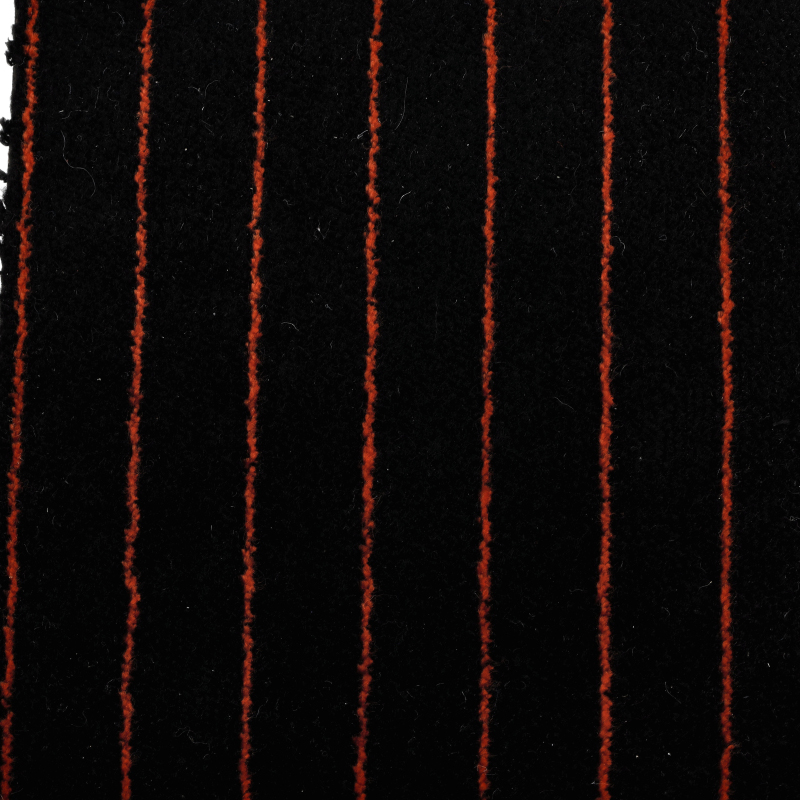 Pinstripe - Velluto - Strisce nere/rosse