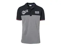 Porsche Herren Polo-Shirt, rot grau meliert - Martini Racing Collection