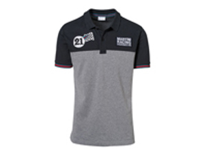Porsche Men Polo-Shirt, red grey melange - Martini Racing Collection