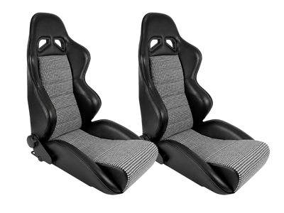 Sedili avvolgenti Monza, in similpelle/tessuto pied de poule, SET DI 2. Porsche 356 / 911 / 912 / 964 1950-94