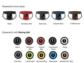 Sport Chrono Stopwatch met afdekplaat, Racing wijzerplaat. Porsche 992 2019-25 - 992819110C, 992819110B, 992819110D, 992819110G, 992919203K, 992919203B, 992919203, 992919203D, 992919203E, 992919203P, 992919203H, 992919204