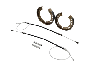 Cavo freno a mano, tubo guida e set di ganasce. Porsche 997.1 / 997.2 - 99742414106, 99735299304