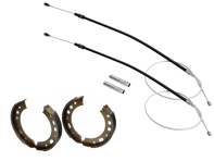 Handbrake cable, guide tube and shoe set. Porsche 997.1 / 997.2 - 99742414106, 99735299304