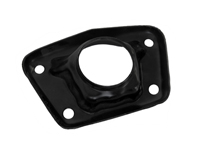 Cache de barre de torsion arrière avec trou et bague ronde, noir. Porsche 356 / 356A / 356B / 356C 1950–65 - 8152250900, 113511227B, 511201002OE, 64433315101 - 8152250900