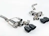 Milltek 运动排气阀后消音器，搭配 Cerakote 黑色 GT-115 排气管装饰。适用于保时捷 Macan 95B MK2 GTS 和 Turbo - 95B253601DY, 95B253600CY, 95B253612MY, 95B253611MY, 95B253600DY, 95B253601EY - SSXPO177
