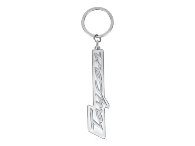 Porsche sleutelhanger met Taycan-opschrift, zilver. - WAP0500390STAY
