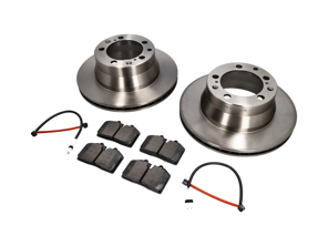 Rear brake pads and brake disc package. Porsche 944 S2 3.0L 16V 1989-91 Textar - 95135204105, 94461236502, 96435193903, 95135193908, 95135204102