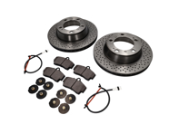 HINTERE Bremsbeläge + Bremsscheibenpaket. Porsche 996 1997-04 - 99635240104, 98635293911, 99661236501, 99635208602, 99635208600, 99635240104BRE, 98635293911BRE