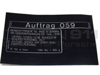 Adesivo Condizionatore d'aria. Porsche 996/997 - 95570114100, 95570114100