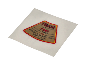 Aufkleber für Ölfilterkasten (FRAM). Porsche 356 - NLA70100900 - 356234-02