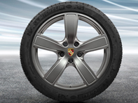 Cayenne Sport Classic de 20' en platino (brillo satinado) Llantas de aleación y neumáticos de invierno Porsche original - 9Y0044610E